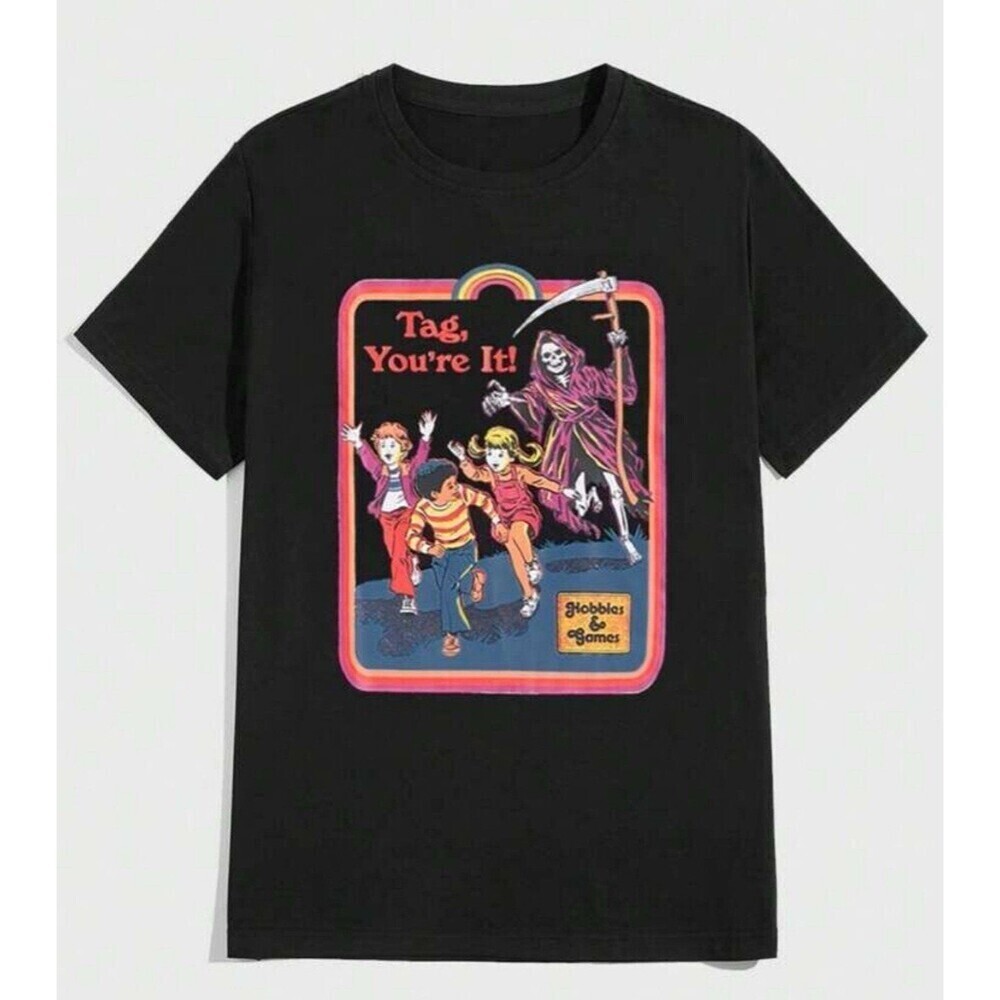 Romwe Grim Reaper Tag You're It Tee Size S